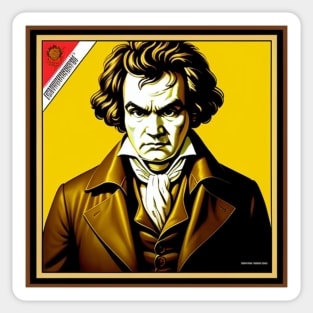 Beethoven Vinyl Record Album Cover II Sticker